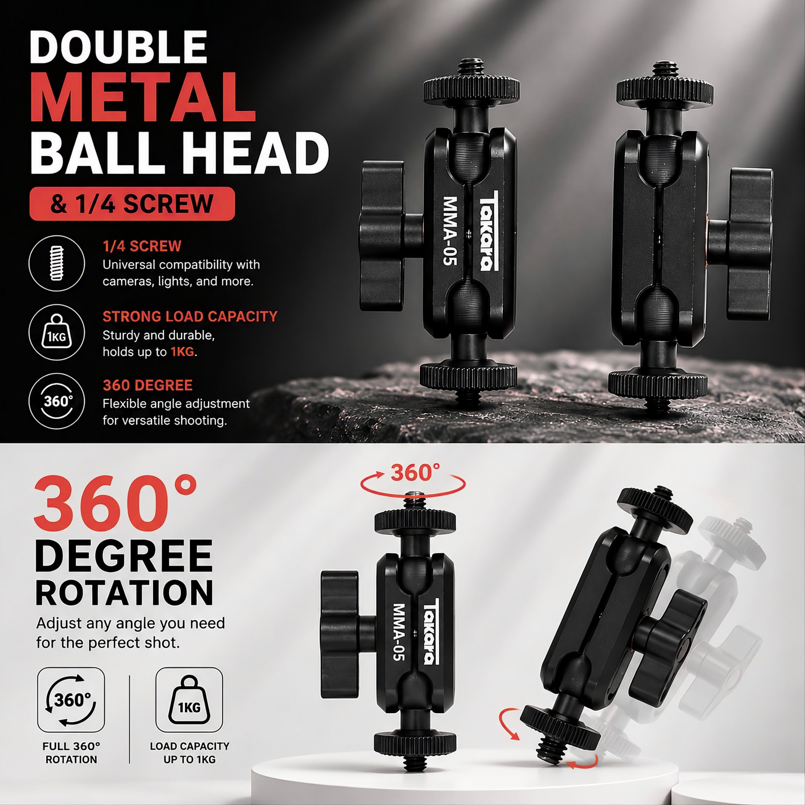 Takara MMA-05 Mini Magic Arm with Double Ball Head - Image 3
