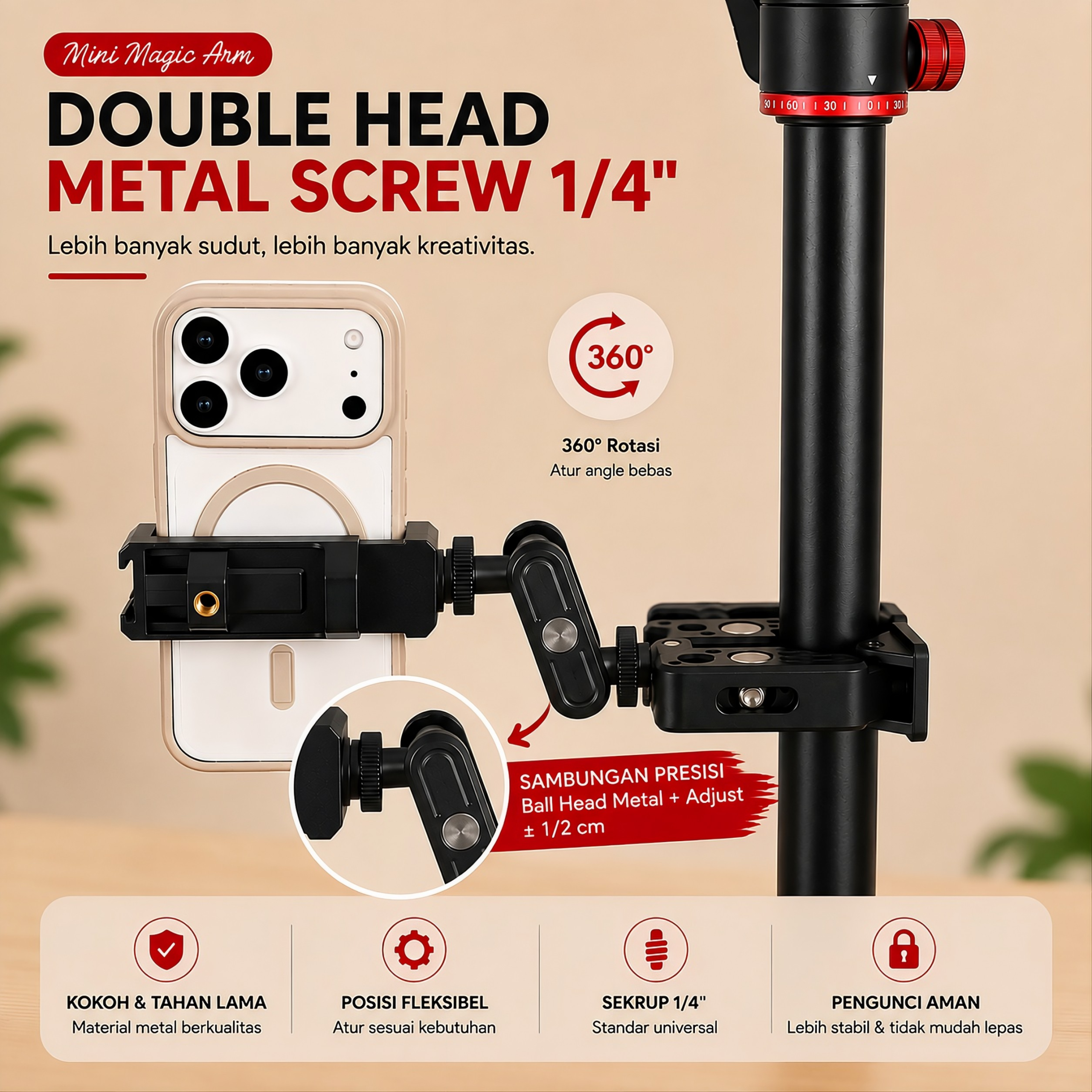 Takara MMA-05 Mini Magic Arm with Double Ball Head - Image 4