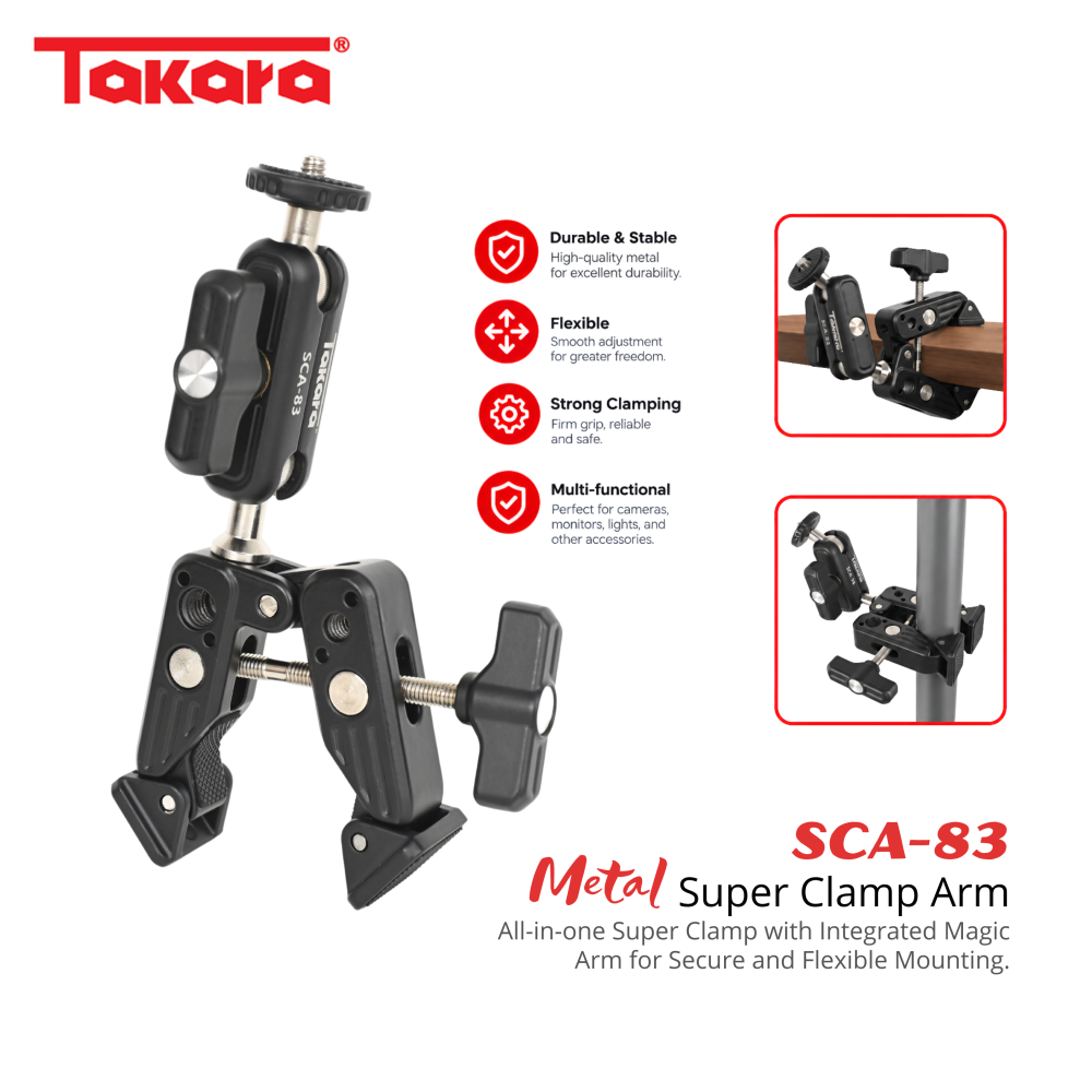 Takara SCA-83 All in One Metal Super Clamp with Magic Arm