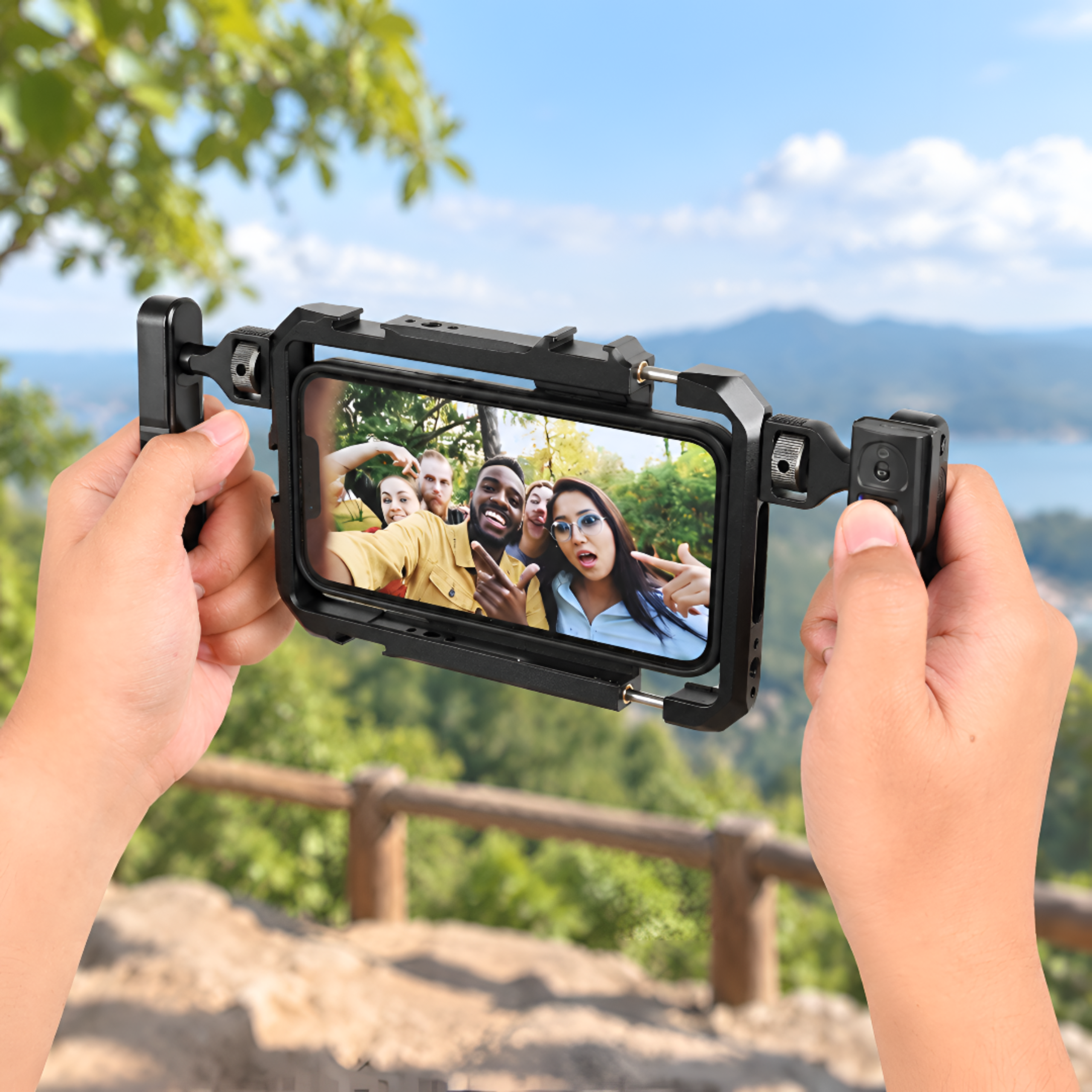 Takara Mobirig 07 Metal Cage Video Rig with Dual Handle Grip for Smartphone - Image 7